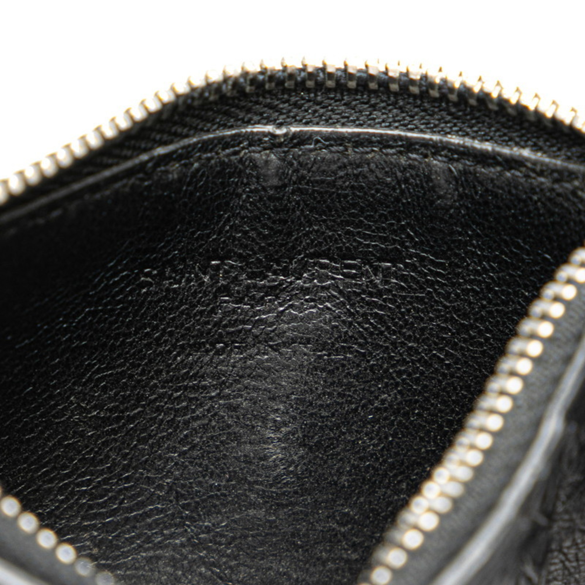 Saint Laurent Fragment Coin Case Card Black Leather Women's SAINT LAURENT