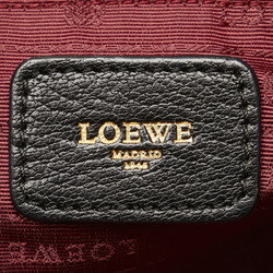 LOEWE Amazona 36 Anagram Handbag Black Leather Women's