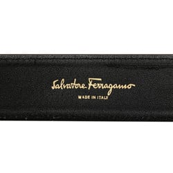 Salvatore Ferragamo Gancini Belt Brown Cotton Leather Women's