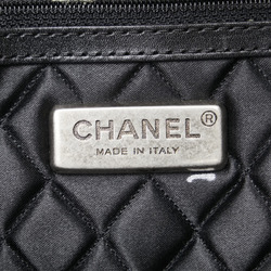 Chanel Coco Mark Tote Bag Handbag Black Leather Women's CHANEL