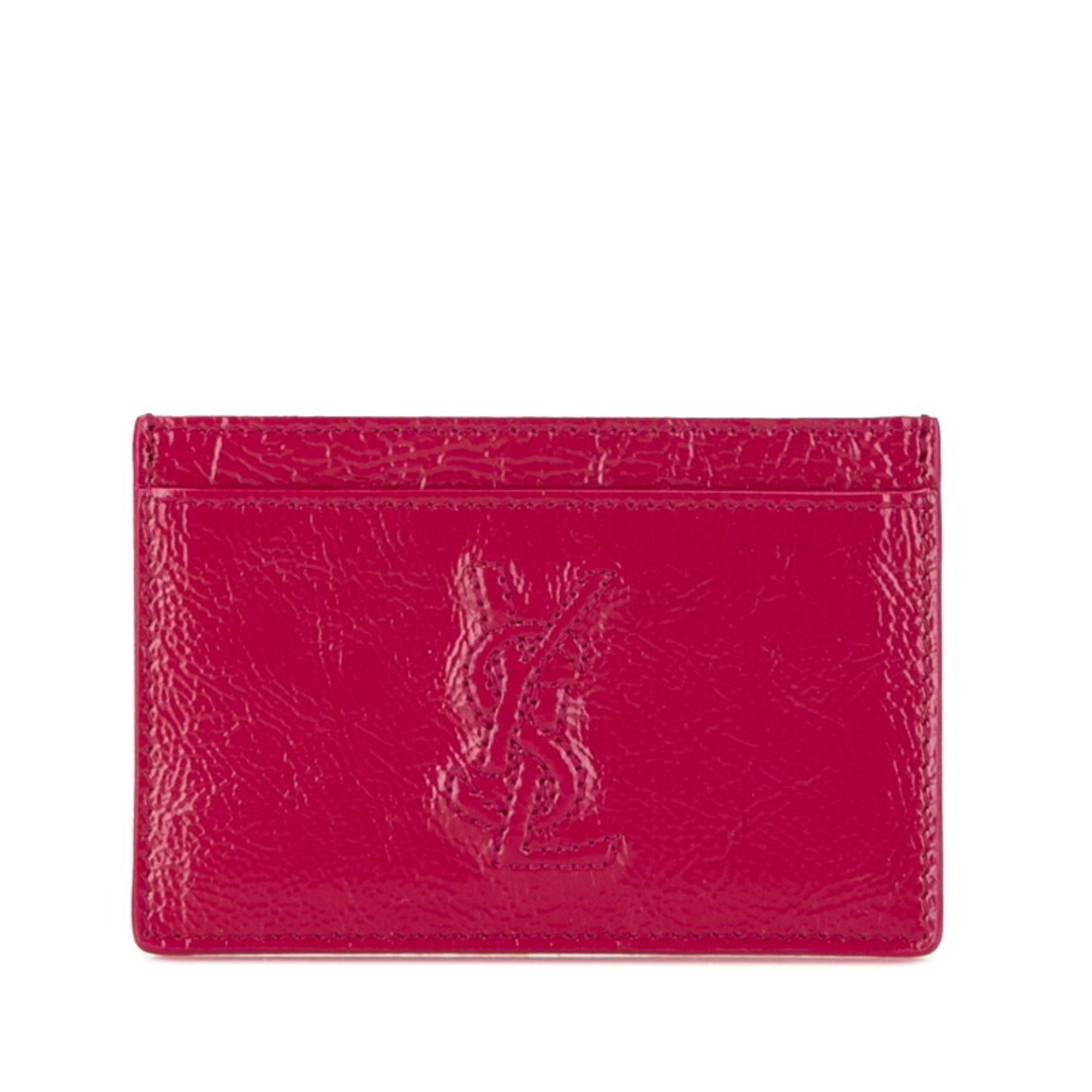 Saint Laurent YSL Card Case Pink Leather SAINT LAURENT