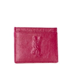 Saint Laurent YSL Card Case Pink Leather SAINT LAURENT