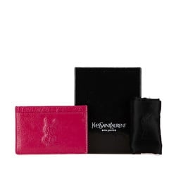 Saint Laurent YSL Card Case Pink Leather SAINT LAURENT