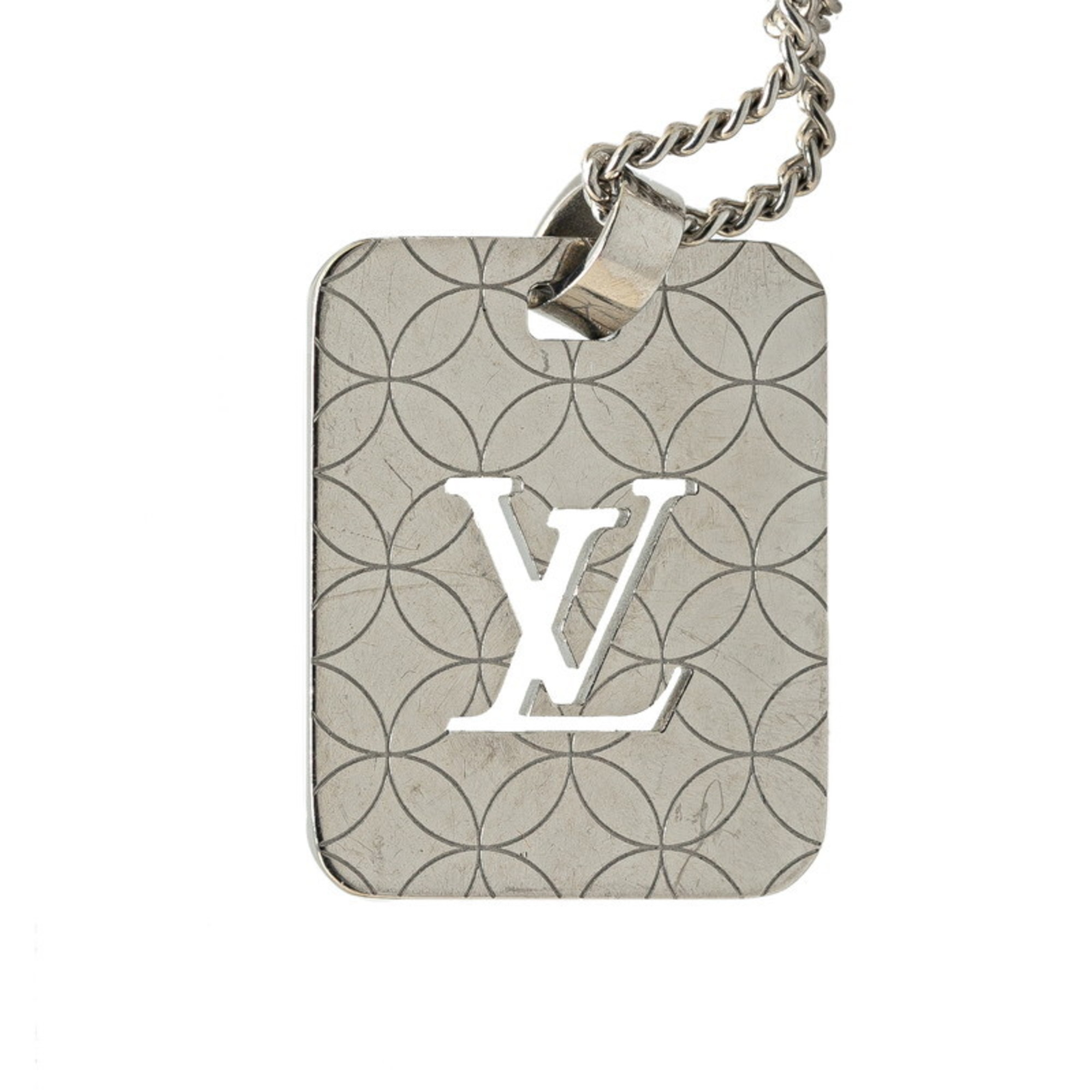 Louis Vuitton Pendant Champs Elysees PM Necklace M65452 Silver Metal Women's LOUIS VUITTON