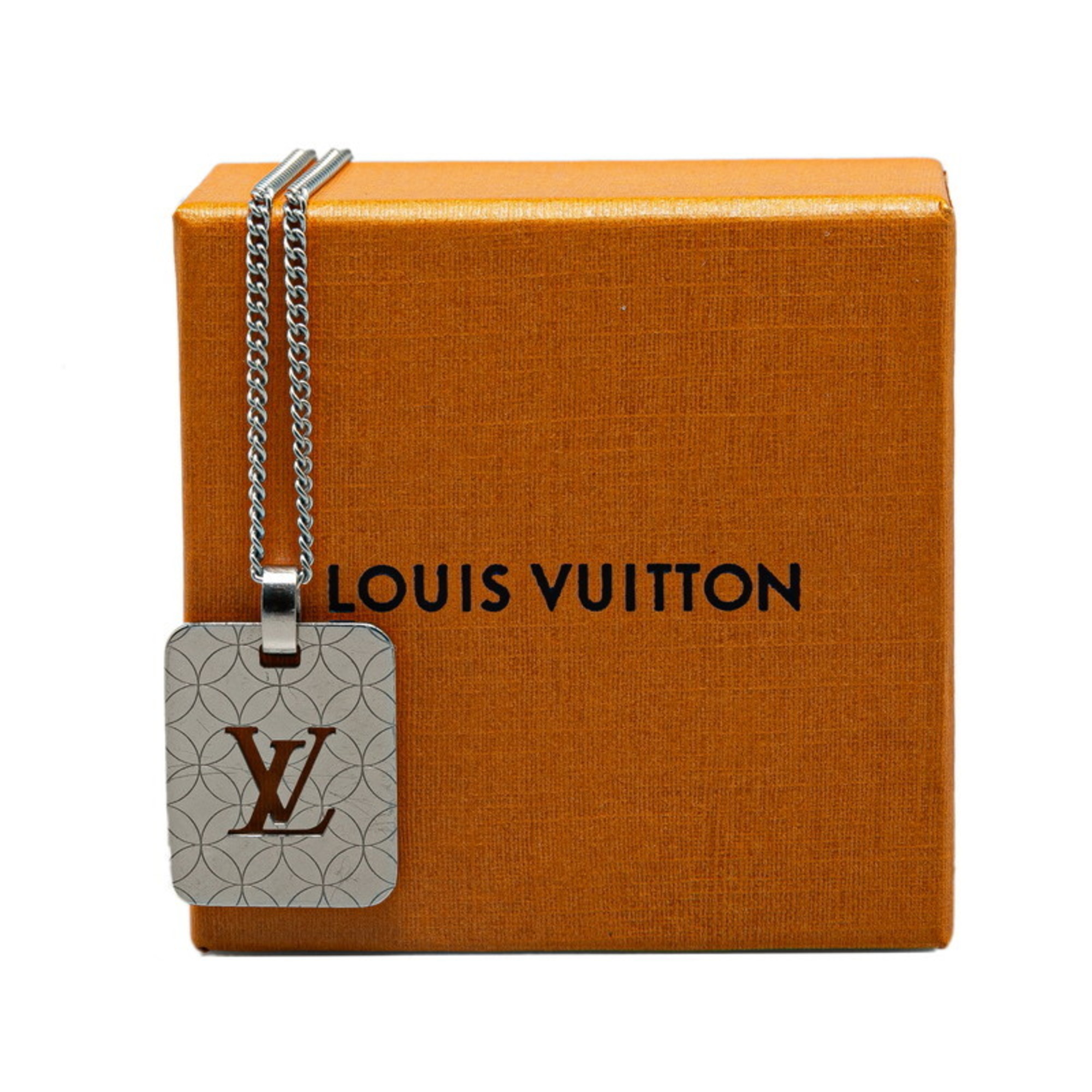 Louis Vuitton Pendant Champs Elysees PM Necklace M65452 Silver Metal Women's LOUIS VUITTON