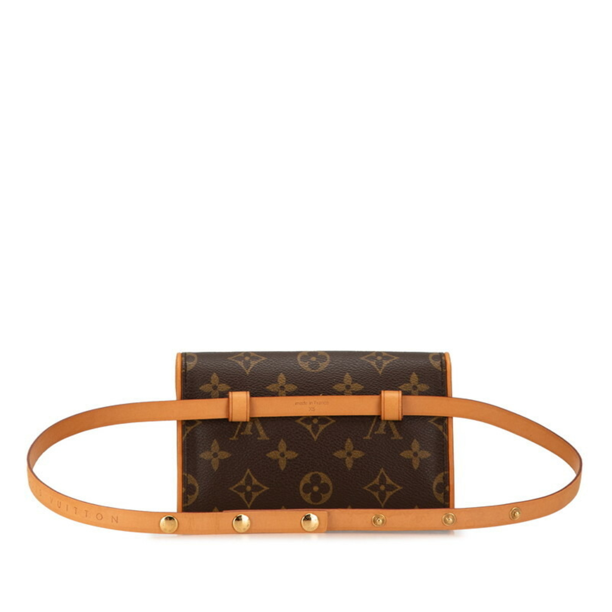 Louis Vuitton Monogram Pochette Florentine Body Bag Waist Shoulder M51855 Brown PVC Leather Women's LOUIS VUITTON