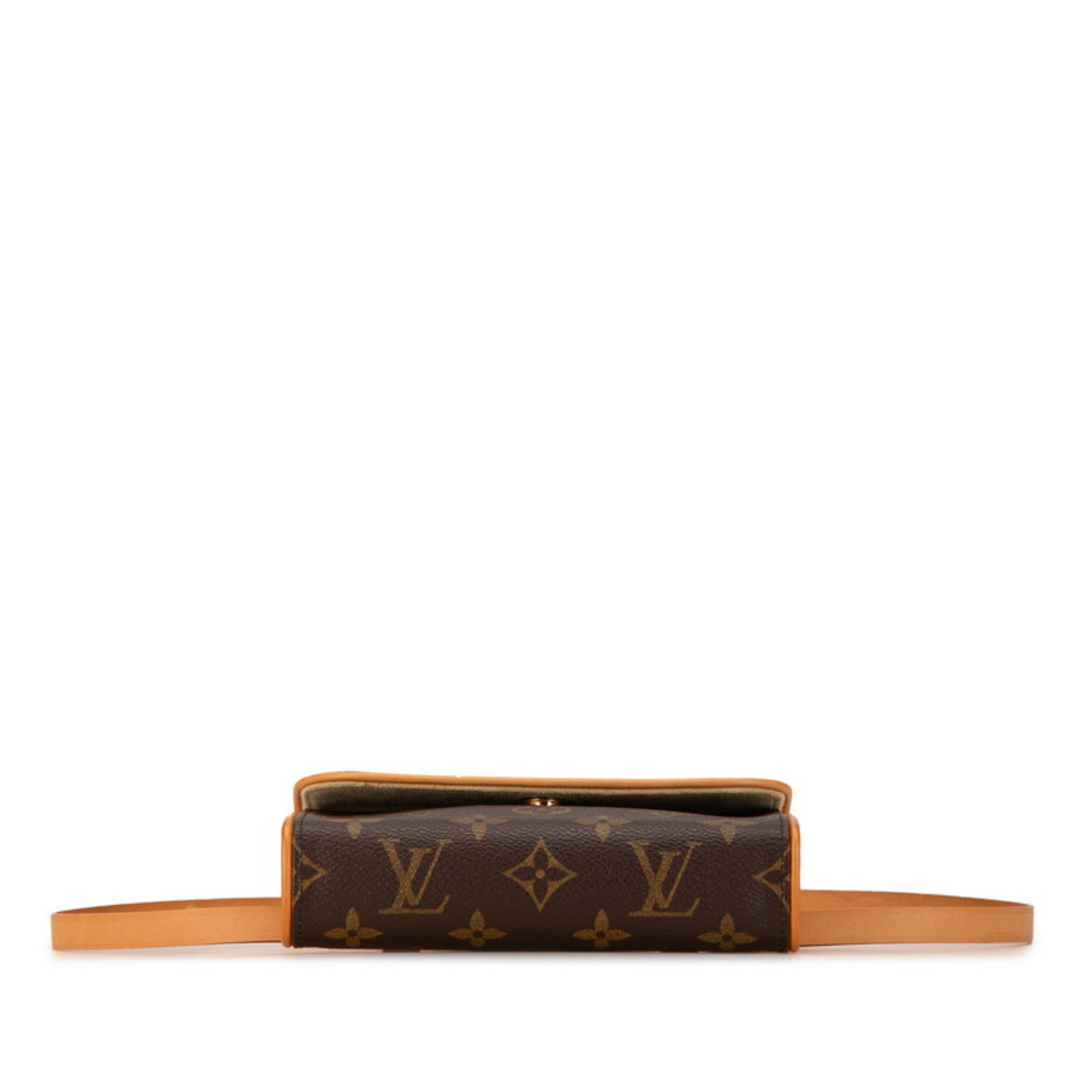 Louis Vuitton Monogram Pochette Florentine Body Bag Waist Shoulder M51855 Brown PVC Leather Women's LOUIS VUITTON