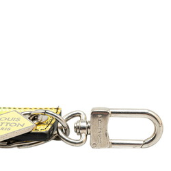 Louis Vuitton Damier Stripe Portocle Gradient Charm Keychain M00736 Vert Yellow Silver PVC Women's LOUIS VUITTON