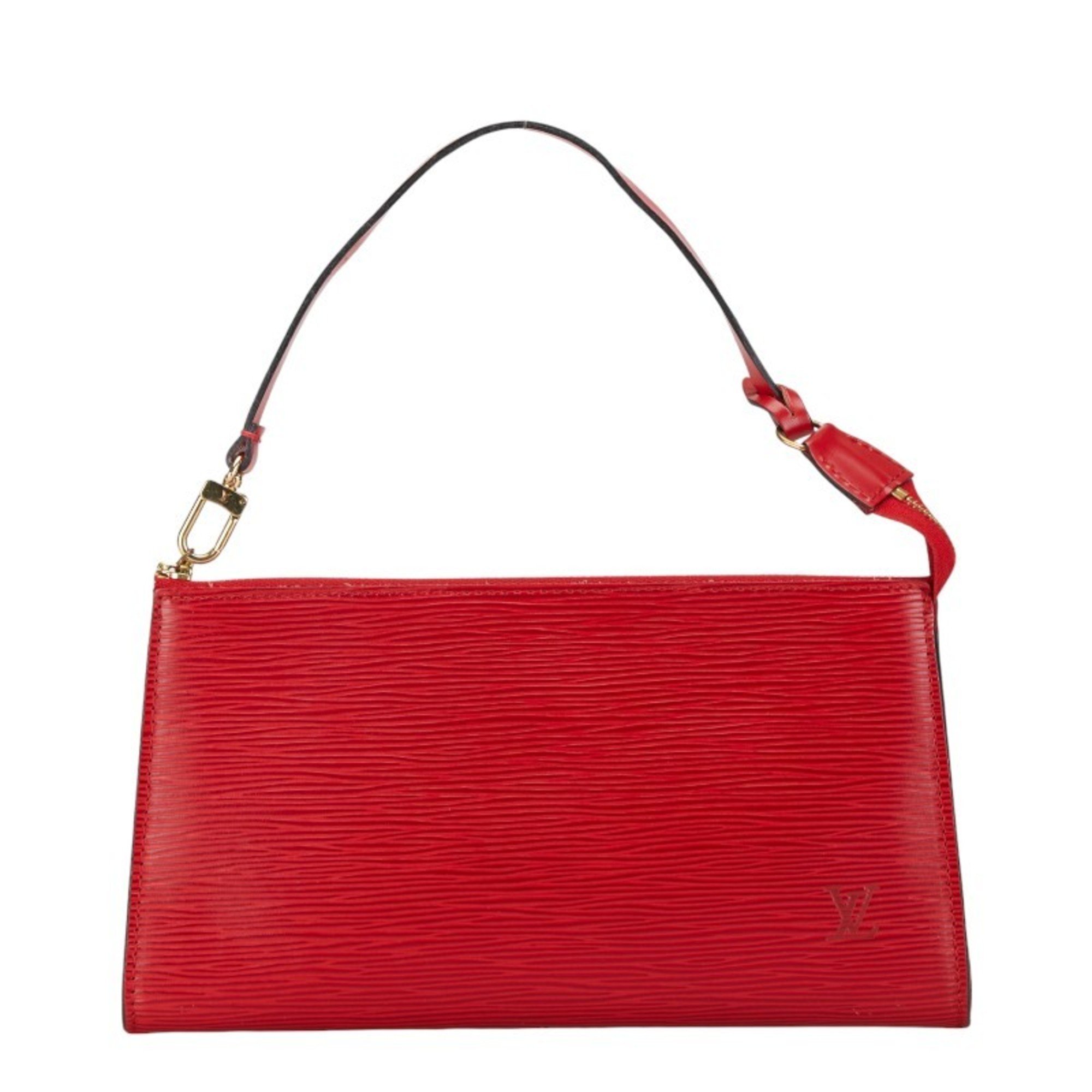 Louis Vuitton Epi Pochette Accessory Pouch Handbag M52947 Castilian Red Leather Women's LOUIS VUITTON