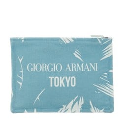 Giorgio Armani Clutch Bag Second Light Blue White Cotton Men's GIORGIO ARMANI