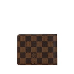 Louis Vuitton Damier Portefeuille Multiple Bi-fold Wallet N60895 Brown PVC Leather Women's LOUIS VUITTON