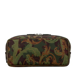 Versace Medusa camouflage clutch bag pouch green khaki nylon leather women's VERSACE