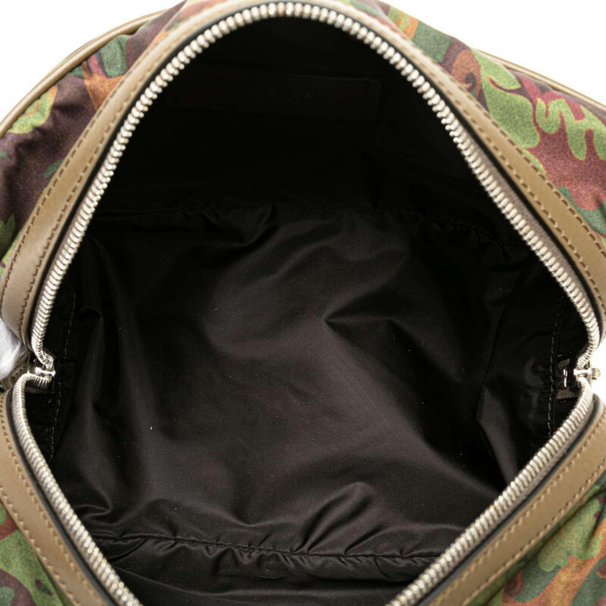 Versace Medusa camouflage clutch bag pouch green khaki nylon leather women's VERSACE