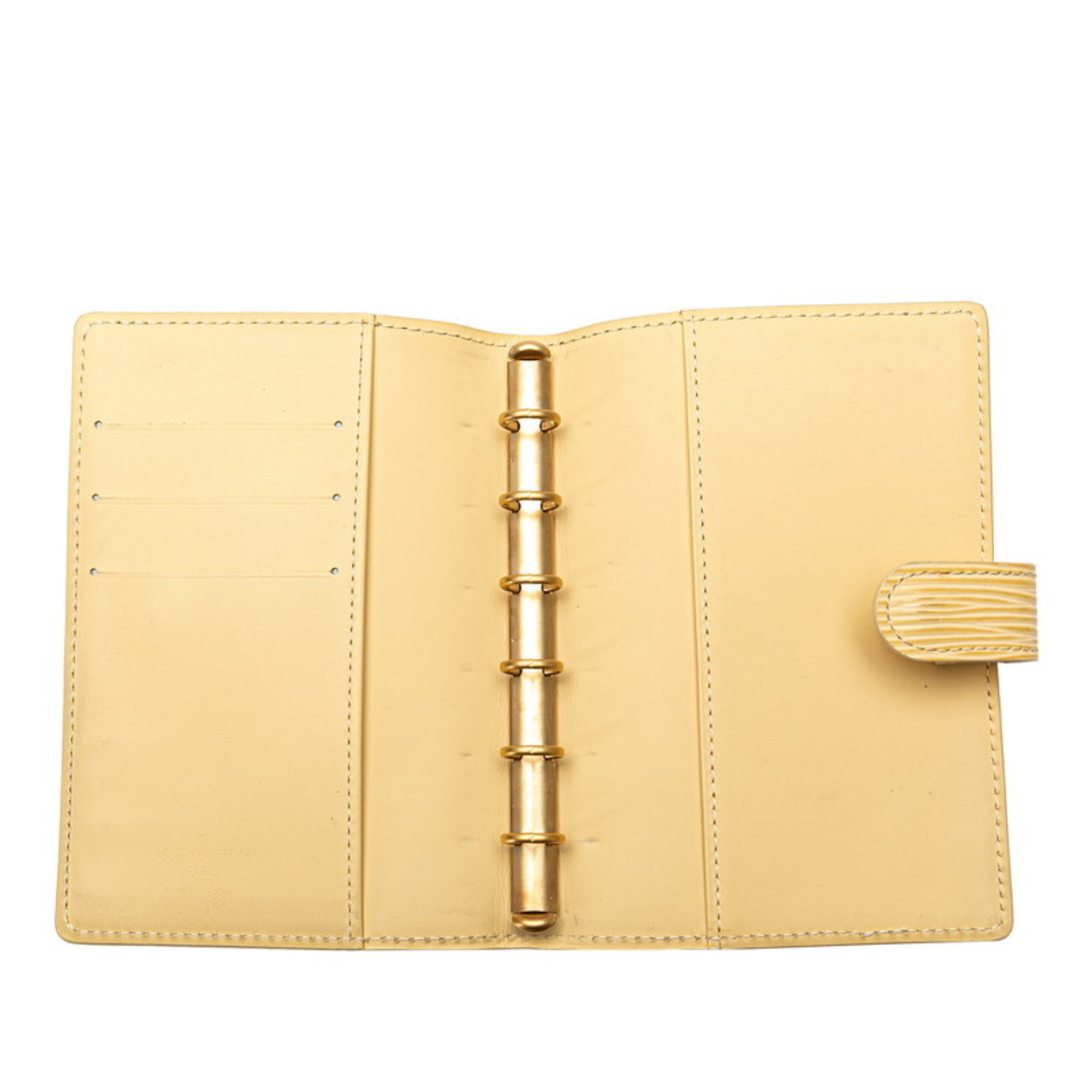 Louis Vuitton Epi Agenda PM Notebook Cover R2005A Vanille Beige Leather Women's LOUIS VUITTON