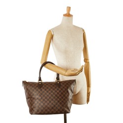 Louis Vuitton Damier Saleya MM Handbag Tote Bag N51182 Brown PVC Leather Women's LOUIS VUITTON