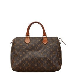 Louis Vuitton Monogram Speedy 30 Handbag M41526 Brown PVC Leather Women's LOUIS VUITTON