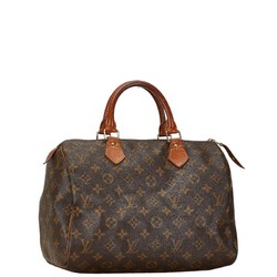 Louis Vuitton Monogram Speedy 30 Handbag M41526 Brown PVC Leather Women's LOUIS VUITTON