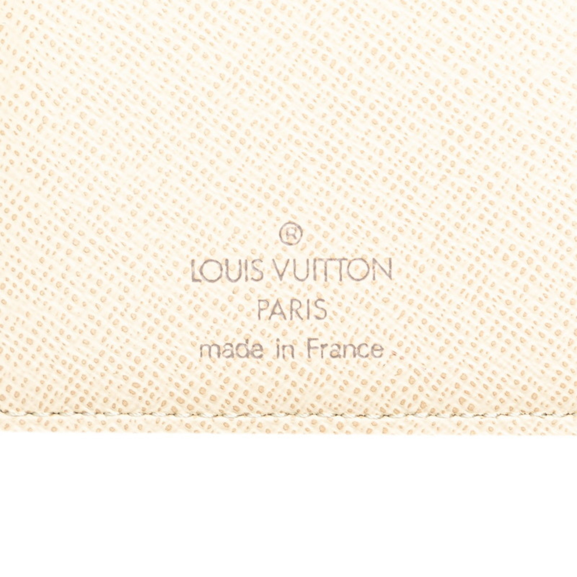 Louis Vuitton Damier Azur Portefeuille Viennois Bi-fold Wallet N61676 White PVC Leather Women's LOUIS VUITTON