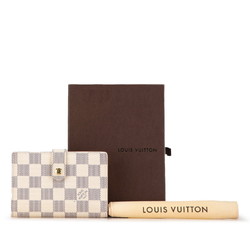 Louis Vuitton Damier Azur Portefeuille Viennois Bi-fold Wallet N61676 White PVC Leather Women's LOUIS VUITTON