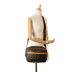 Louis Vuitton Monogram Reporter PM Shoulder Bag M45254 Brown PVC Leather Women's LOUIS VUITTON