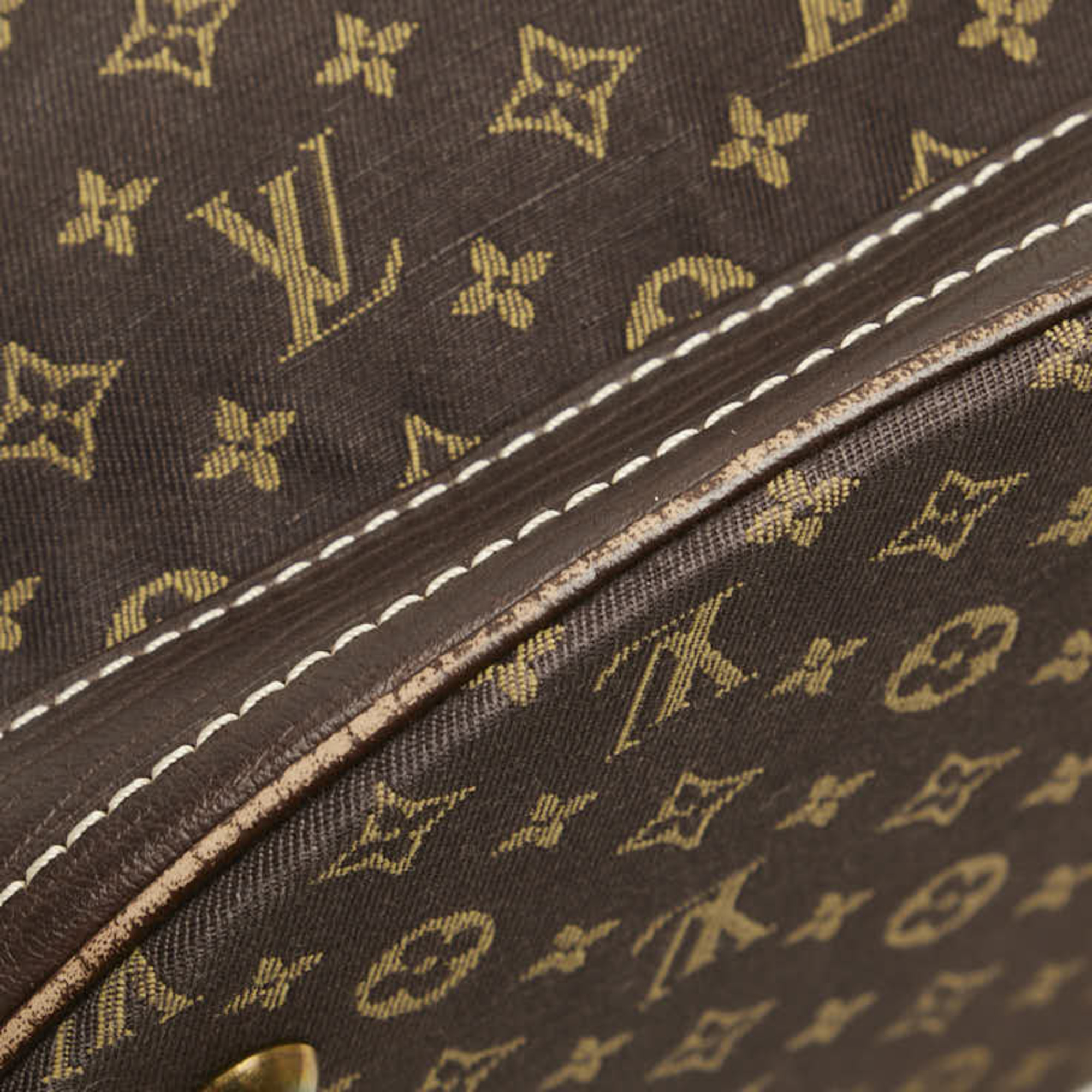 Louis Vuitton Monogram Run Bucket PM Tote Bag M95226 Ebene Canvas Leather Women's LOUIS VUITTON