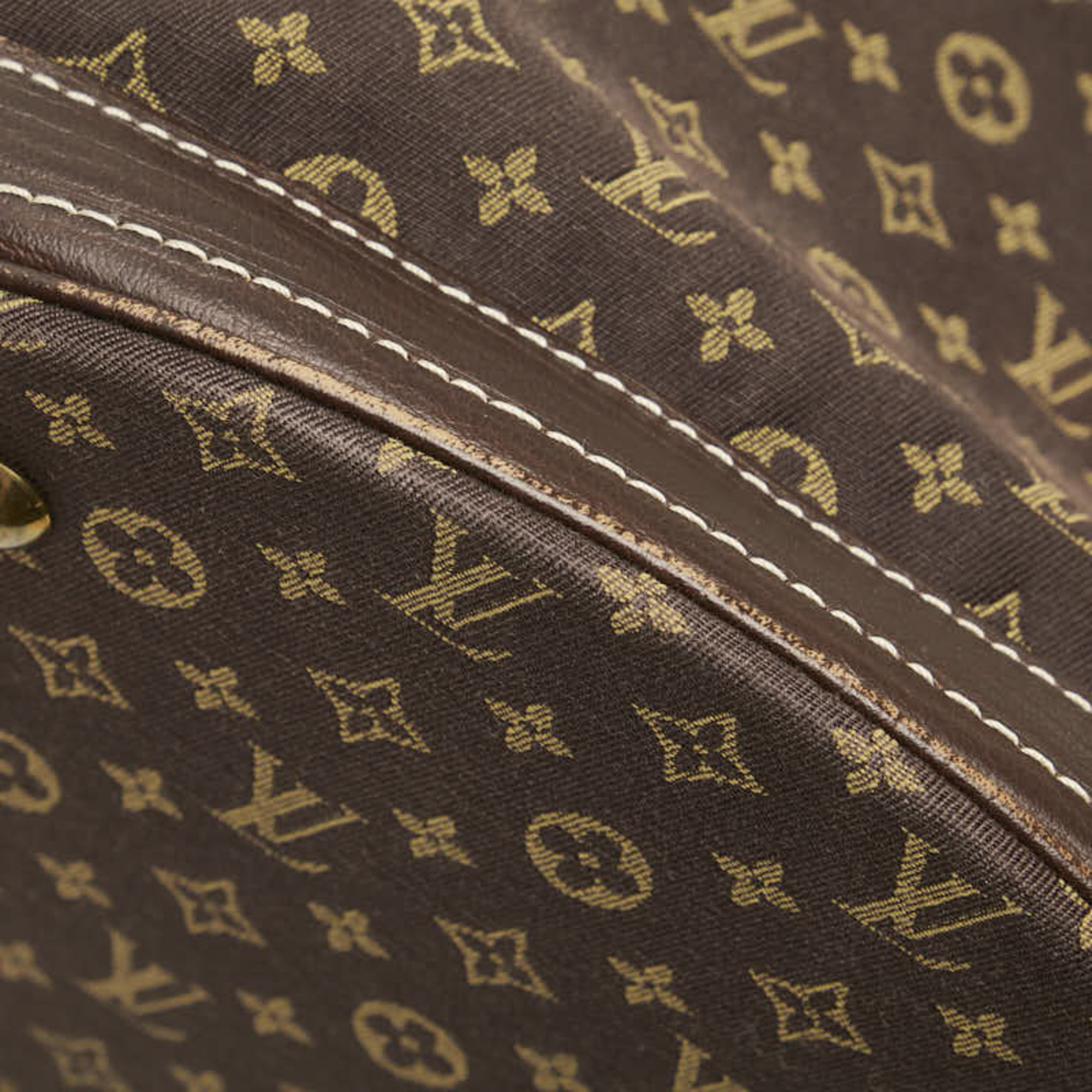 Louis Vuitton Monogram Run Bucket PM Tote Bag M95226 Ebene Canvas Leather Women's LOUIS VUITTON