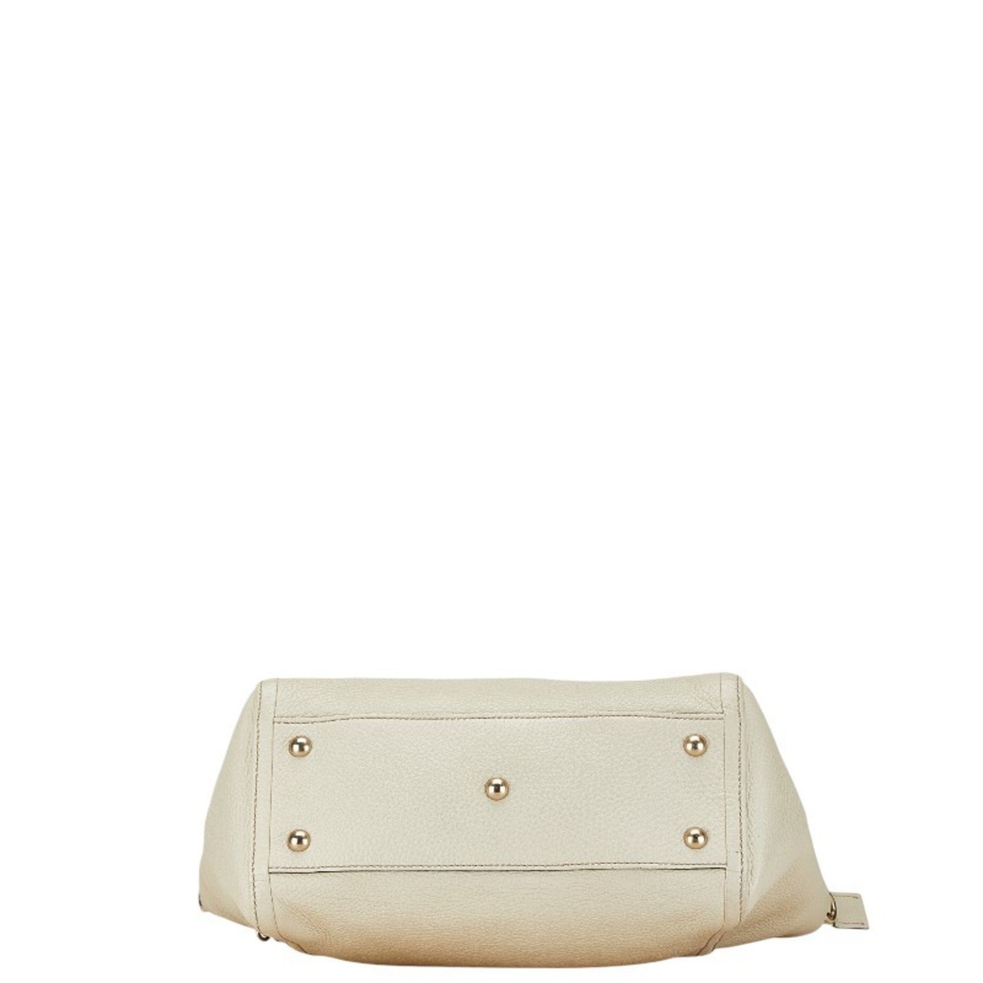 Gucci Soho Handbag Shoulder Bag 369176 Off-White Leather Women's GUCCI