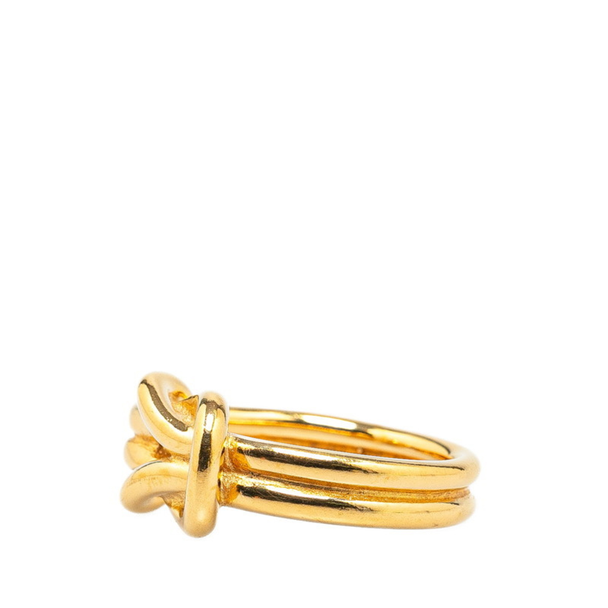 Hermes Atame Scarf Ring Gold Plated Women's HERMES