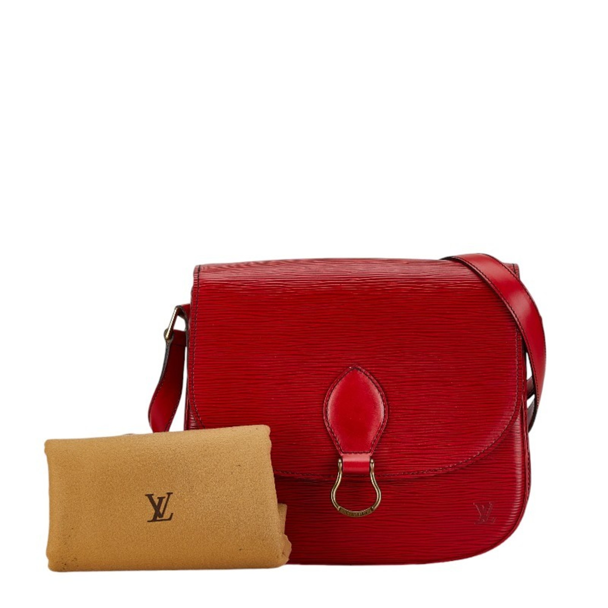 Louis Vuitton Epi Saint-Cloud Shoulder Bag M52197 Castilian Red Leather Women's LOUIS VUITTON