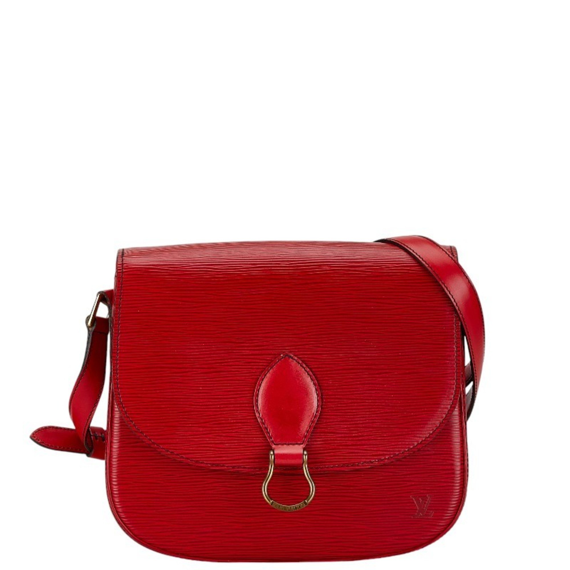 Louis Vuitton Epi Saint-Cloud Shoulder Bag M52197 Castilian Red Leather Women's LOUIS VUITTON