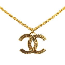 Chanel Coco Mark Necklace Gold Plated Women's CHANEL