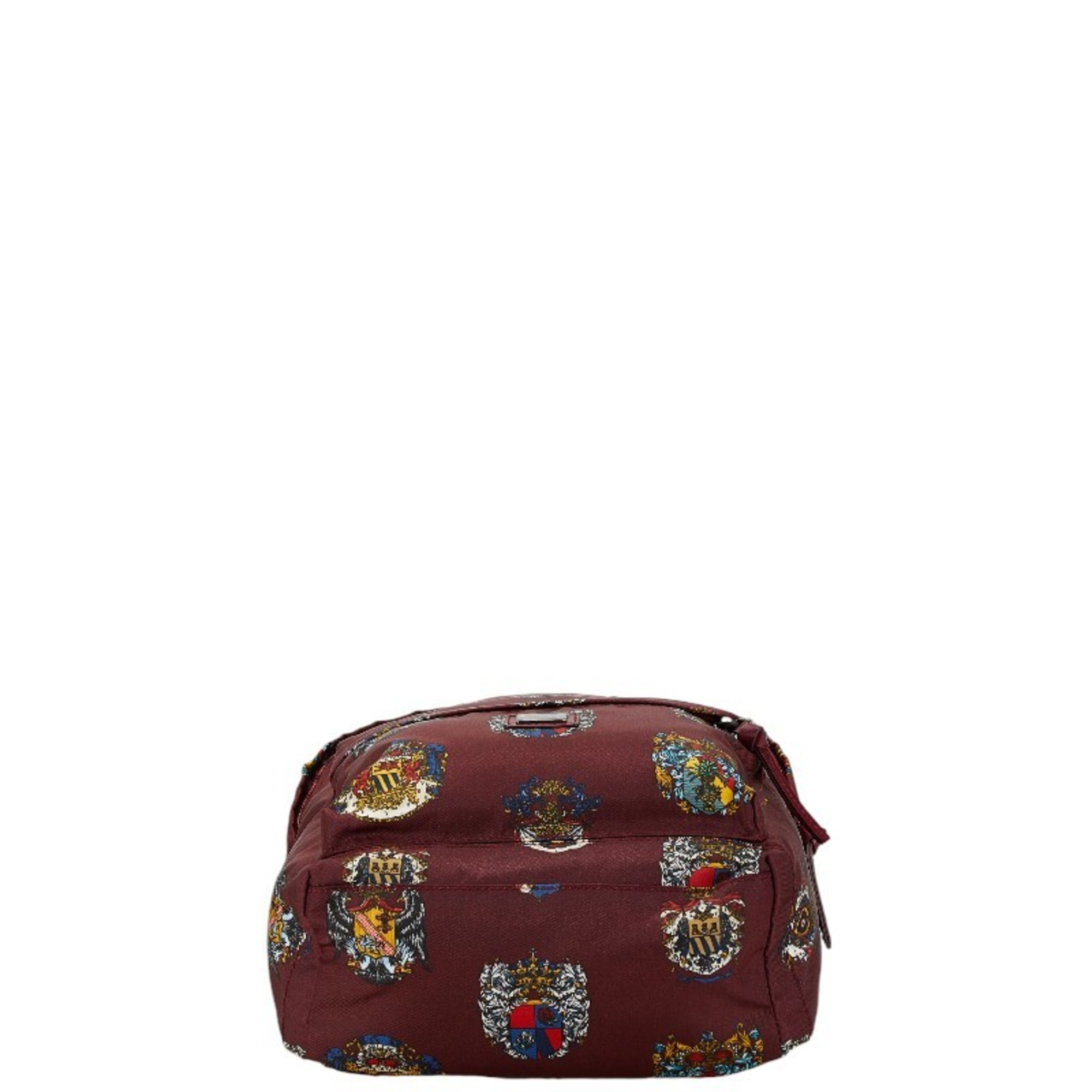 Dolce & Gabbana Backpack Bordeaux Wine Red Nylon Leather Women's DOLCE&GABBANA