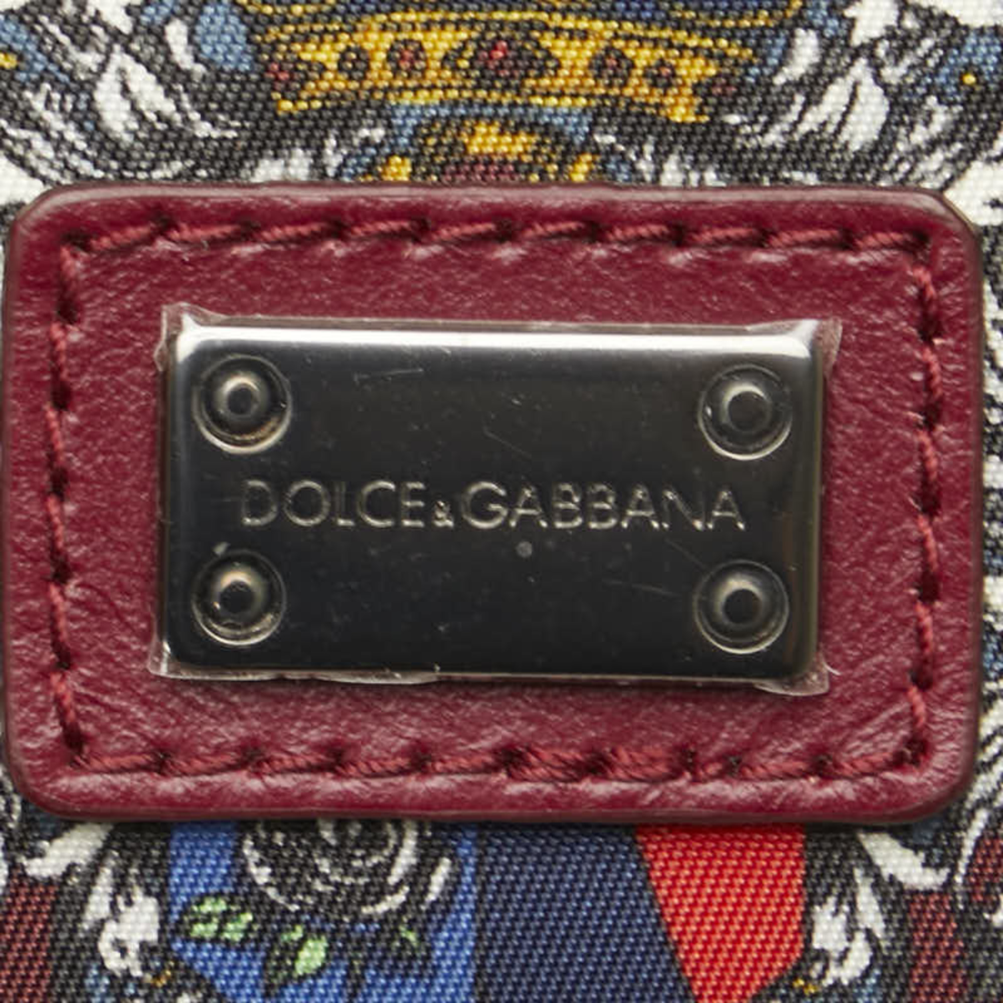 Dolce & Gabbana Backpack Bordeaux Wine Red Nylon Leather Women's DOLCE&GABBANA