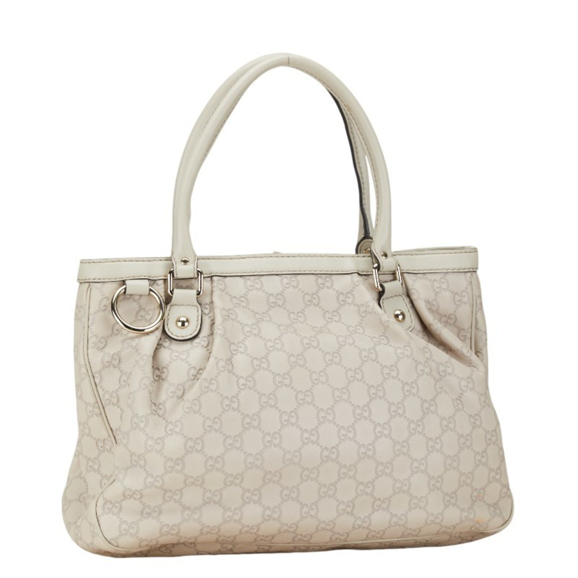 Gucci Guccissima Sukey Tote Bag Shoulder 296835 Beige Leather Women's GUCCI