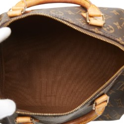 Louis Vuitton Monogram Speedy 30 Handbag Boston Bag M41526 Brown PVC Leather Women's LOUIS VUITTON