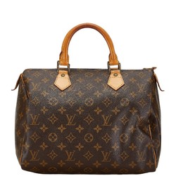 Louis Vuitton Monogram Speedy 30 Handbag Boston Bag M41526 Brown PVC Leather Women's LOUIS VUITTON