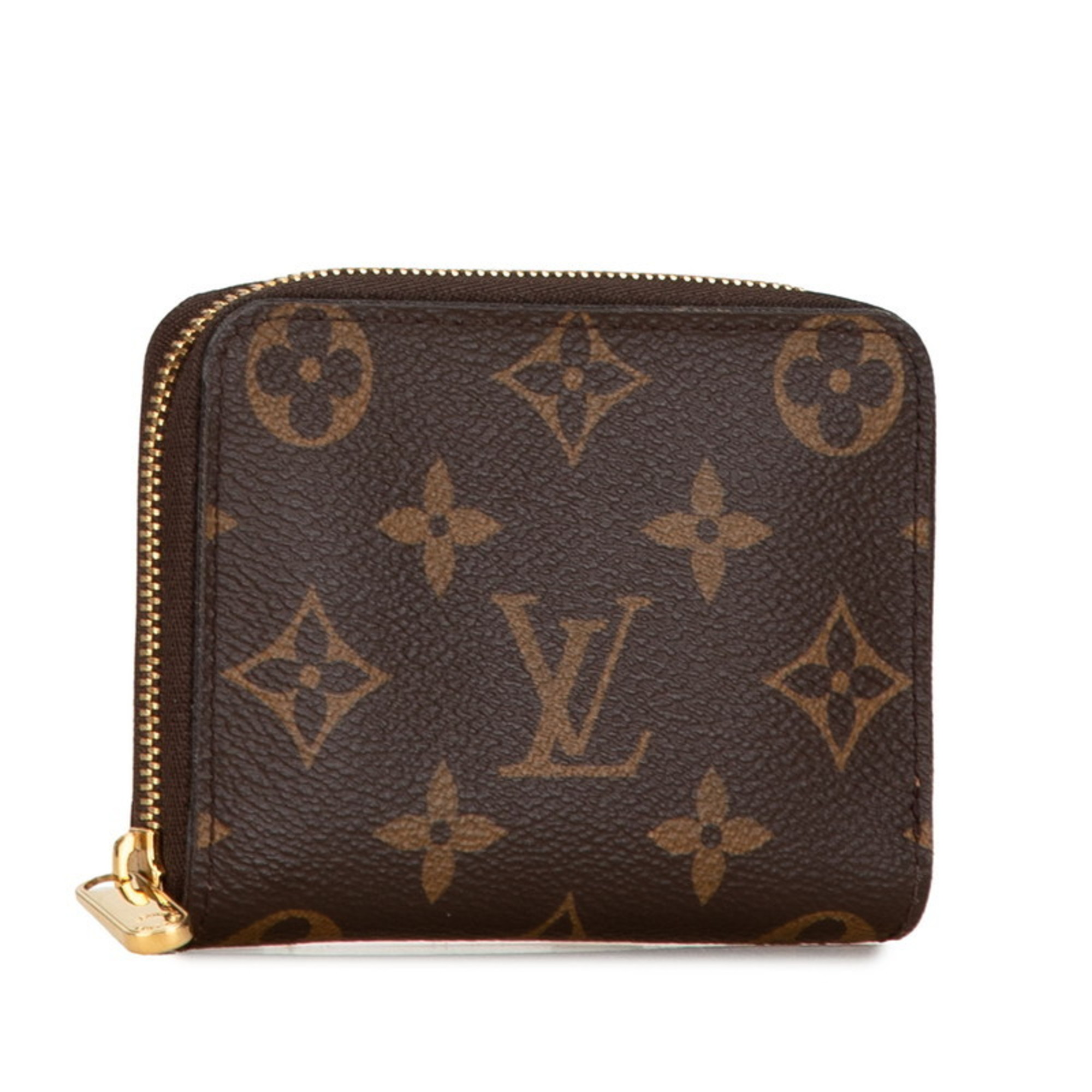 Louis Vuitton Monogram Zippy Coin Purse Case M60067 Brown PVC Leather Women's LOUIS VUITTON