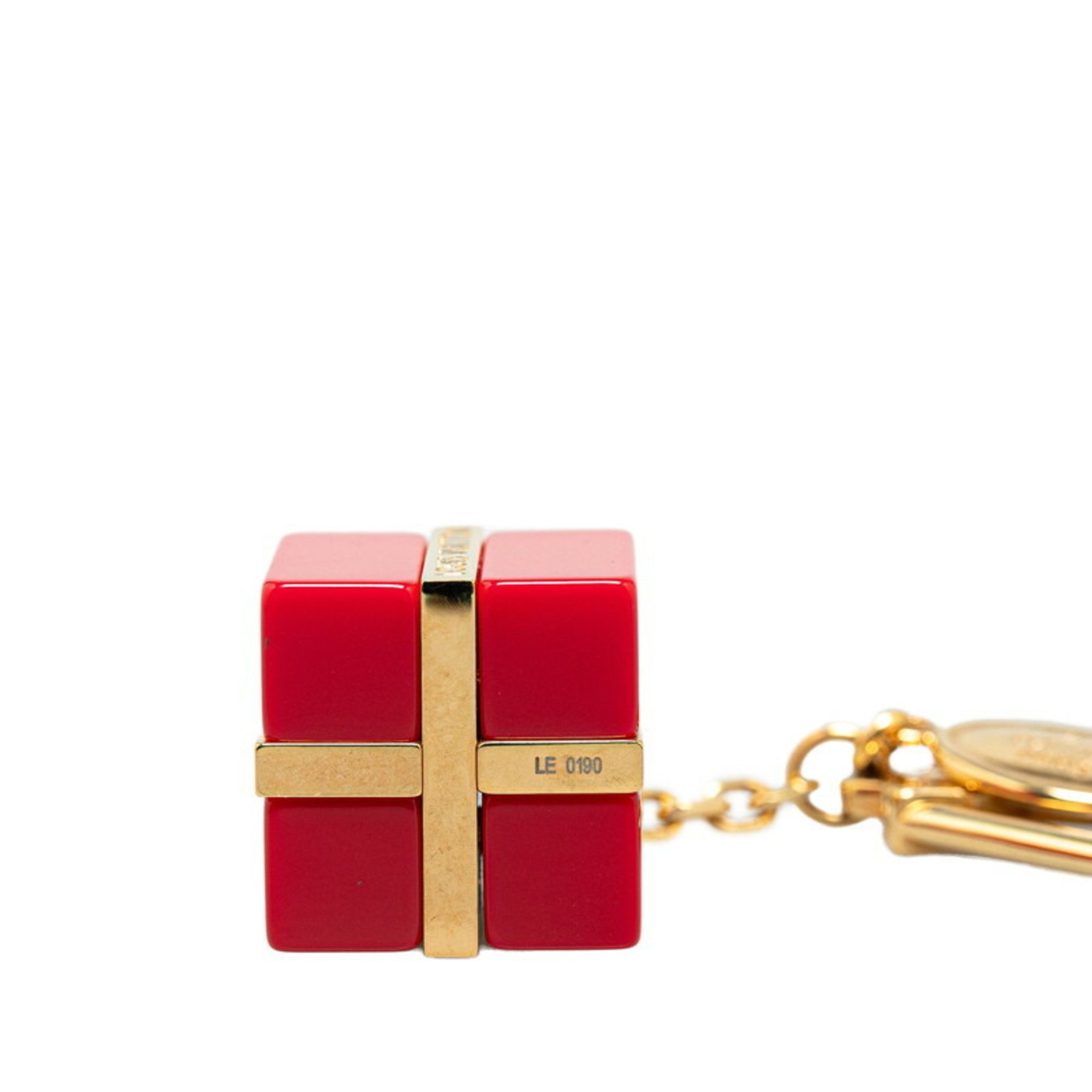 Louis Vuitton Bijoux Sac Surprise Bag Charm M66188 Red Gold Plastic Plated Women's LOUIS VUITTON