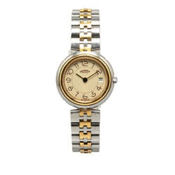 Hermes Profile Watch Quartz Ivory Dial Stainless Steel Plated Women's HERMES