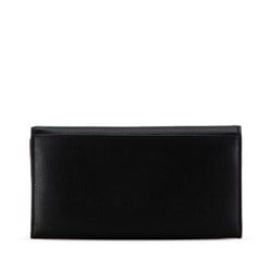 FENDI Long Wallet 7M0264 Black Leather Women's