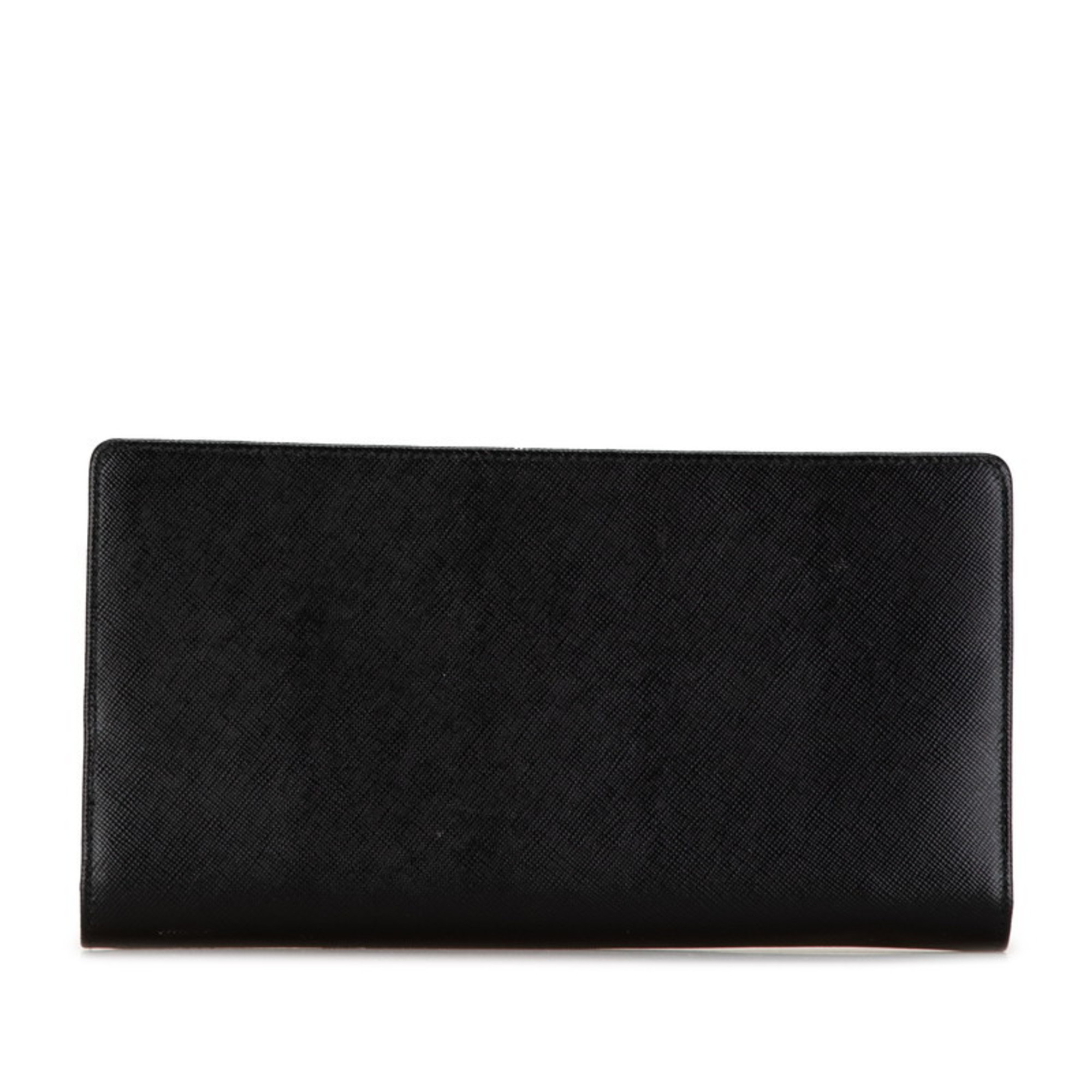 Prada Long Wallet Bag Clutch Black Leather Men's PRADA