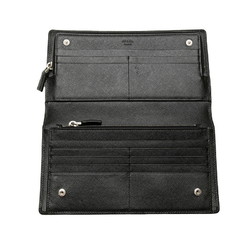 Prada Long Wallet Bag Clutch Black Leather Men's PRADA