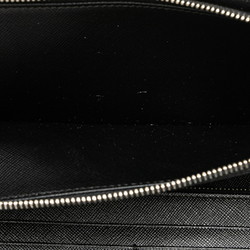 Prada Long Wallet Bag Clutch Black Leather Men's PRADA