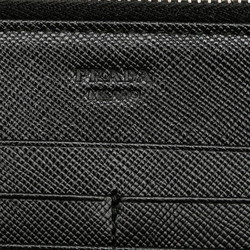 Prada Long Wallet Bag Clutch Black Leather Men's PRADA