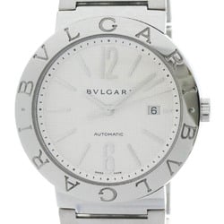 Polished BVLGARI BVLGARI-BVLGARI Steel Automatic Mens Watch BB42SS AUTO BF576074