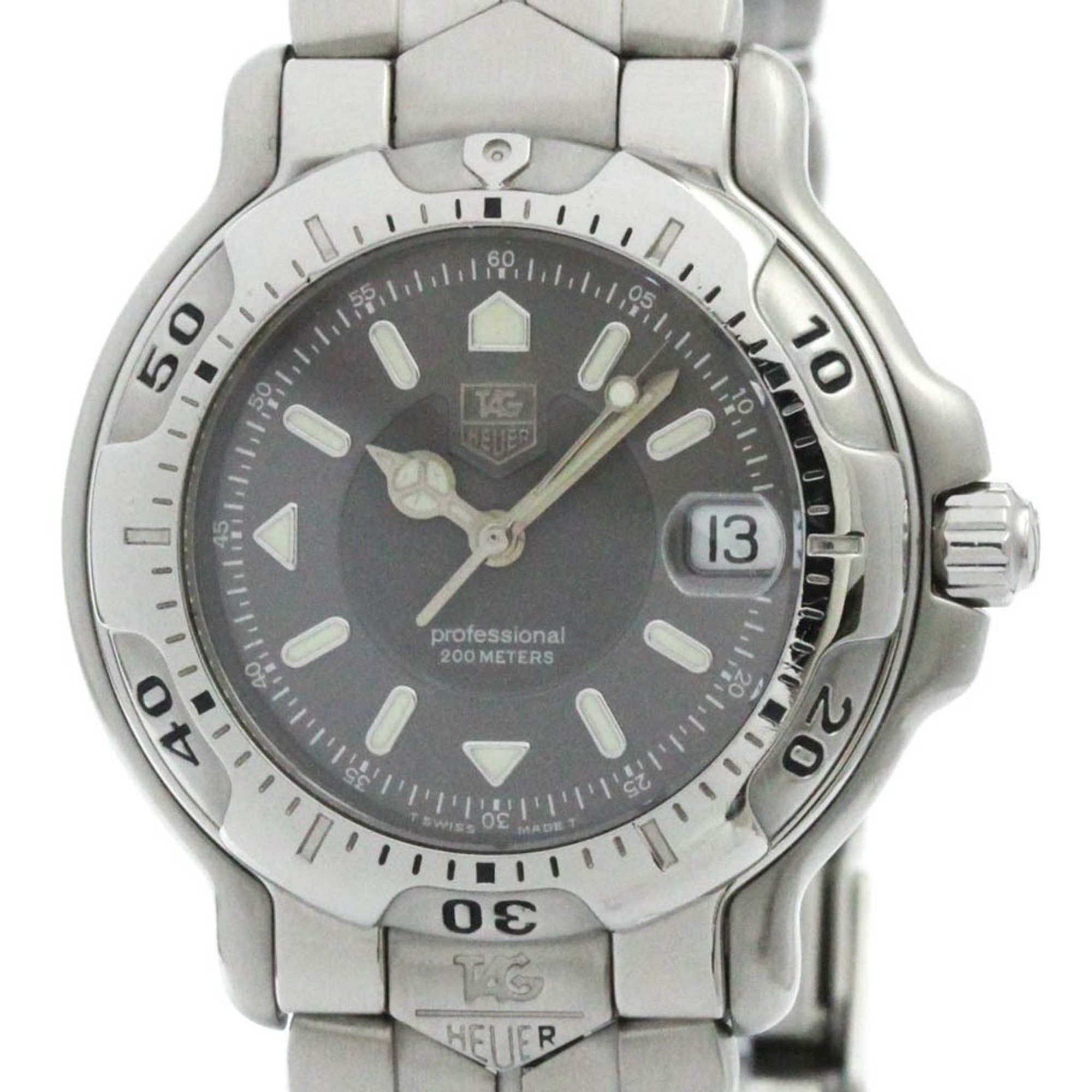 Polished TAG HEUER 6000 Professional Quartz Mind Size Watch WH1212 BF573234