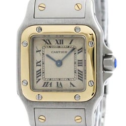 CARTIER Santos Galbee 18K Gold Steel Quartz Ladies Watch W20012C4 BF576057