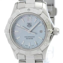 Polished TAG HEUER Aquaracer MOP Dial Quartz Steel Ladies Watch WAF1417 BF576076