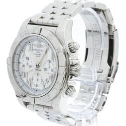 Polished BREITLING Chronomat 44 MOP Dial Steel Automatic Watch AB0110 BF575803