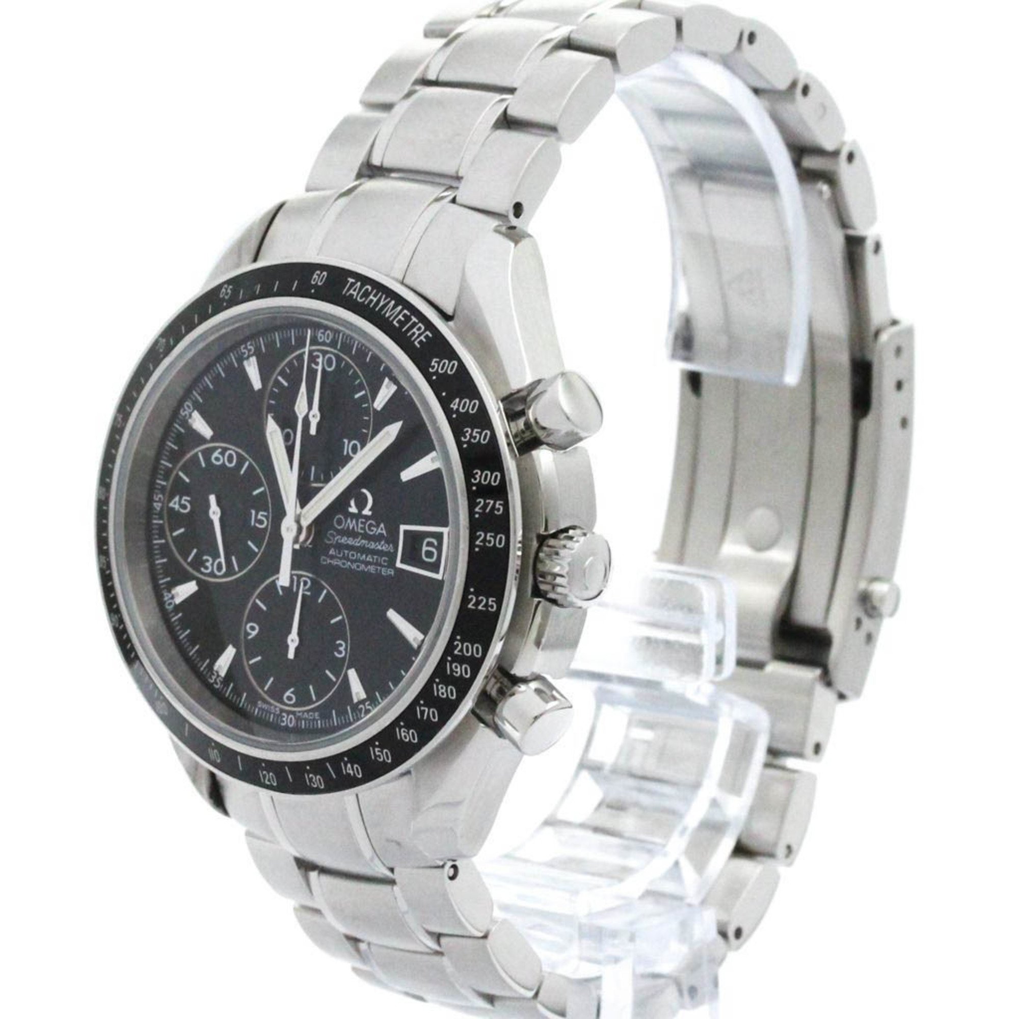 Polished OMEGA Speedmaster Date Steel Automatic Mens Watch 3210.50 BF576096